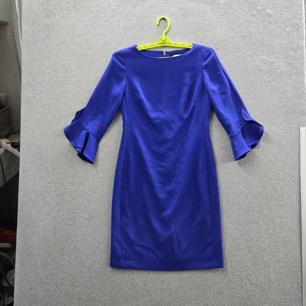 Karl Lagerfeld Paris Women Dress 2 Blue Sheath 3/4 Sleeve Party Formal